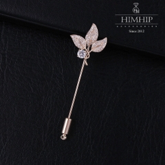Trâm, Ghim Cài Xiên HimHip Lá Phong Sang Trọng HKCC Đính Phale 2.2x5-7.5cm