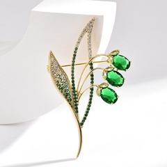 Trâm, Ghim Cài Áo HimHip Cành Hoa Chuông Sang Trọng HKCC Đính Phale 3*6cm