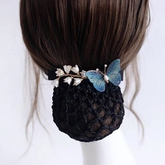 Kẹp Bối, Búi Lưới HimHip Mix Trai Bướm Xanh Phối Hoa Chuông Thanh Lịch