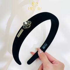 Bờm HimHip Phối Vải Nhung Mix Hoa Trà Thanh Lịch 1.8cm