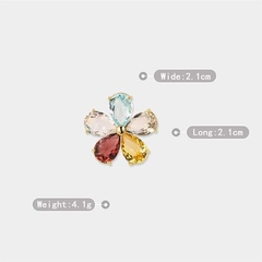 Pin Cài Áo HimHip Hoa 5 Cánh Nhiều Màu Sang Trọng HKCC Đính Phale 2*2cm