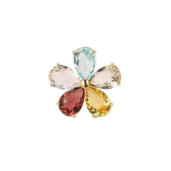 Pin Cài Áo HimHip Hoa 5 Cánh Nhiều Màu Sang Trọng HKCC Đính Phale 2*2cm