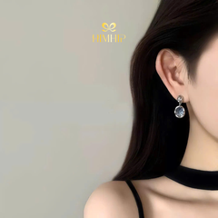 Khuyên Tai Ngắn HimHip HKCC Ánh Sương Đêm 2.5x1.6cm