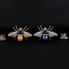 Pin Cài Áo HimHip Nam Nữ Ong Mắt Đen Sang Trọng HKCC Đính Phale 2*3cm