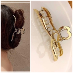 Kẹp Càng Cua HimHip HKCC Xoắn Hình Trái Tim Trơn Thanh Lịch 3x11cm - Loại 2