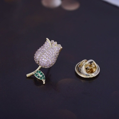 Pin Cài Áo HimHip Hoa Hồng Nhỏ Thanh Lịch HKCC Đính Phale 2cm