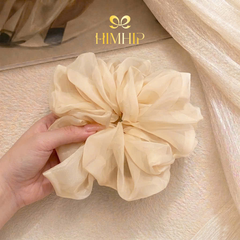 Scrunchies HimHip Vải Voan Trơn Mềm 17cm