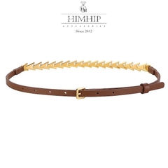 Dây Lưng HimHip Da Thật Phối Xích Vàng Sang Trọng 1x96cm
