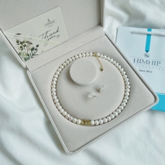 [Thiết Kế] Vòng Cổ HimHip Trai Thật 8Li Mặt Chữ CD Sang Trọng 46+4cm (không kèm hộp)