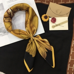 Set Quà HimHip Khăn Lụa Cao Cấp 53x53cm & Cài Khăn Kèm Túi Hộp Thiệp - 87