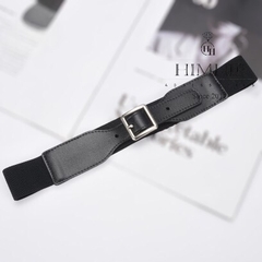 Dây Lưng HimHip Da Thật Khoá Vuông Mix Chun Co Giãn 4x75.5cm