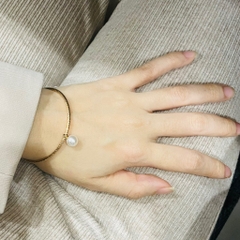 Vòng Tay HimHip Tinh Thể Ngọc Trai 8Li HKCC Mạ Vàng Sang Trọng 16cm
