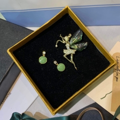 Set Khuyên Tai Kèm Cài Áo 22