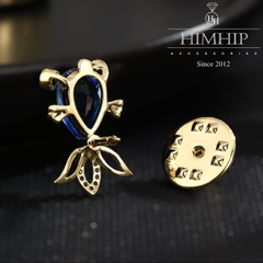 Pin Cài Áo HimHip Cá Nhỏ Đáng Yêu HKCC Đính Phale Xanh 1,2*1,8cm