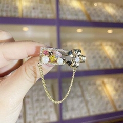 Trâm, ghim cài áo nhỏ HimHip bình rượu nơ đính đá thanh lịch 1.5*3.5cm