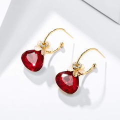 Khuyên Tai Ngắn HimHip Hoa 5 Cánh Sang Trọng HKCC Đính Phale1.5x2cm