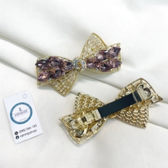 Kẹp Bấm HimHip HKCC Đính Phale Nơ Chéo Sang Trọng 3x7cm