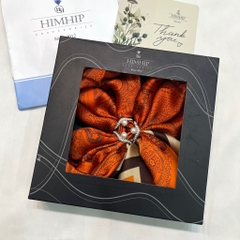 Set Quà Tặng Khăn Lụa Vuông Khổ 70 Kèm Cài Khăn - 277 (Combo đã bao gồm túi hộp thiệp)