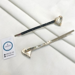Kẹp Mái HimHip Đính Đá Phale Hình Trái Tim Đáng Yêu 0.5x9cm