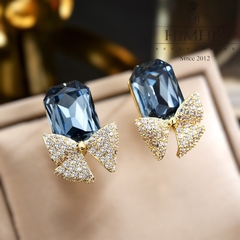 Khuyên Tai Nụ HimHip Thắt Nơ Đáng Yêu HKCC Đính Phale 1.2x2.4cm