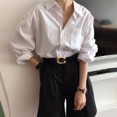 Dây Lưng HimHip Da Thật Mặt Chữ C Sang Trọng 96cm