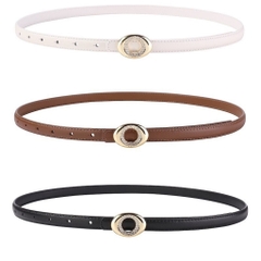 Dây Lưng HimHip Da Thật Mặt Tròn Đính Phale Sang Trọng 1.5x100cm