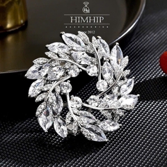 Cài Khăn Kẹp Khăn HimHip Size To Nguyệt Quế Sang Trọng HKCC Đính Phale 3.5cm