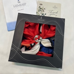 Set Quà Tặng Khăn Lụa Vuông Khổ 70 Kèm Cài Khăn - 272 (Combo đã bao gồm túi hộp thiệp)