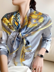 Khăn Lụa Cao Cấp HimHip 85x85cm Khăn Quàng Quà Tặng Khăn - 4