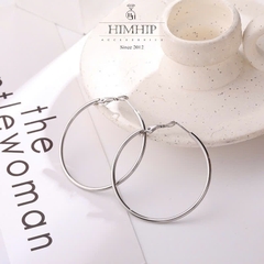 Khuyên Tai Dài/Ngắn HimHip TiTan Dáng Vòng Đơn Giản