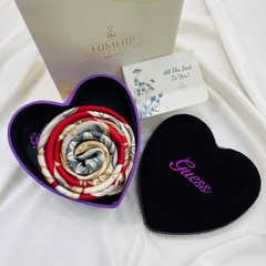 Set Quà Valentine HimHip Khăn Lụa Vuông 70x70cm Kèm Túi Hộp Thiệp - 1137