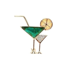 Trâm, Ghim Cài Áo HimHip 2 Ly Cocktail Xanh Sang Trọng HKCC Đính Phale 2,5*3,4cm nam nữ