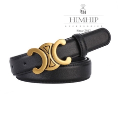 Dây Lưng HimHip Da Thật Mặt Chữ C Sang Trọng 2.5x99cm