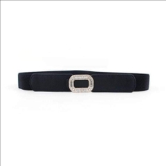Dây Lưng HimHip Da PU Phối Chun Mặt Vuông Đá Sang Trọng 3x67cm