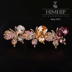Kẹp Bấm HimHip HKCC Đính Phale Ba Bướm Thanh Lịch 2x7cm