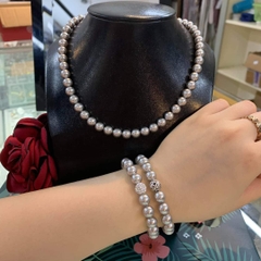 [Thiết Kế] Vòng Cổ HimHip Tinh Thể Ngọc Trai Sang Trọng 40cm Phụ Kiện Áo Dài