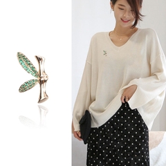 Trâm, Ghim Cài Áo HimHip Nốt Nhạc Sang Trọng HKCC Đính Phale 5*5cm