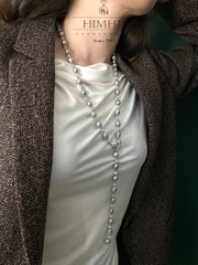 Vòng Cổ HimHip Trai Dị Khóa Mặt Thiên Nga Đính Phale Sang Trọng 79+0cm Phụ Kiện Áo Dài