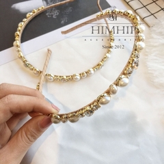 Bờm HimHip Phối Vải Trắng Mix Phale Sang Trọng 0.5cm
