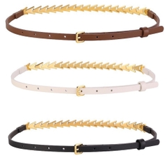 Dây Lưng HimHip Da Thật Phối Xích Vàng Sang Trọng 1x96cm