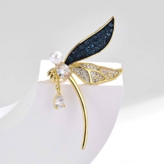 Trâm, Ghim Cài Áo HimHip Chuồn Chuồn Gắn Đá Sang Trọng HKCC Đính Phale 3*5cm