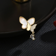Pin Cài Áo HimHip Đôi Bướm Khảm Trai Sang Trọng HKCC Đính Phale 1,5*2,3cm