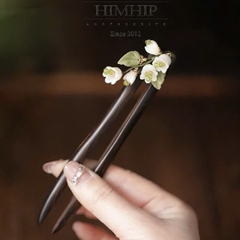 Trâm Cài Tóc HimHip Hoa Chuông Nụ Phale Cao Cấp 13cm Kèm Hộp Phụ Kiện Áo Dài