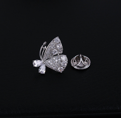 Pin Cài Áo HimHip Bướm Cánh Đôi Thanh Lịch HKCC Đính Phale 2cm