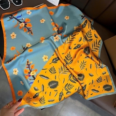 Set Quà HimHip Khăn Lụa Vuông 70x70cm & Cài Khăn, Cài Áo, Khuyên Tai Kèm Túi Hộp Thiệp - 601