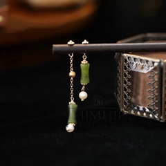 Trâm Cài Tóc HimHip Trúc Quân Bạch Ngọc 19cm Kèm Hộp Phụ Kiện Áo Dài