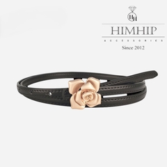Dây Lưng HimHip Da Thật Phối Mặt Hoa Hồng Thanh Lịch 1x101cm