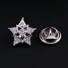 Pin Cài Áo HimHip Sao Kép Sang Trọng HKCC Đính Phale 1.5cm
