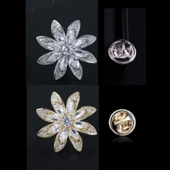 Pin Cài Áo HimHip Hoa Dã Quỳ 8 Cánh Sang Trọng HKCC Đính Phale 2.5cm