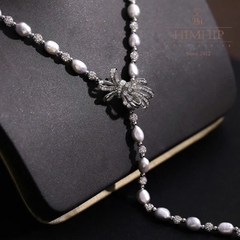 Vòng Cổ HimHip Trai Dị Khóa Nơ Đính Đá Phale Sang Trọng 82~83cm